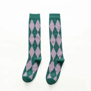 10vnt =5pairs moterų kojinės rudens-žiemos mados ilgas kojines preppy stilius kelio kojinių vientisos spalvos aukštos elastinga