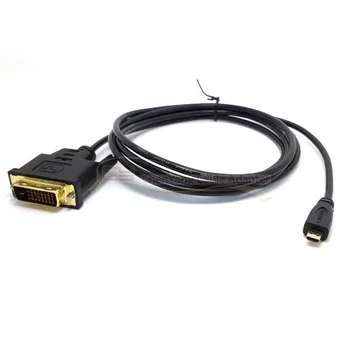 Didelės spartos hdmi kabelis, mikro HDMI į DVI DVI-D 24+1 pin adapteris kabeliai 3D 1080p LCD DVD HDTV XBOX PS3 1m 3ft 1,8 m 6ft