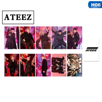10vnt/set ATEEZ Photocard Atvirukas LOBIS EP.FIN VISŲ VEIKSMŲ Albumo Foto Kortelę ATEEZ Lomo Korteles