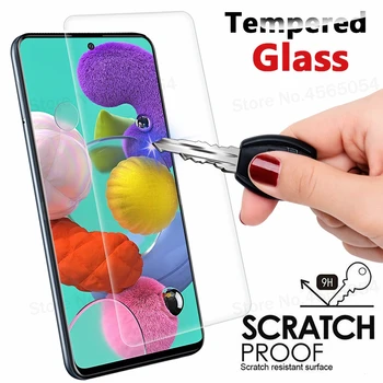 9H HD Grūdintas Stiklas Samsung Galaxy A51 A71 Ekrano Apsauginis Stiklas Samsung Galaxy A71 A51 Telefono Priekinio Stiklo Apsauga
