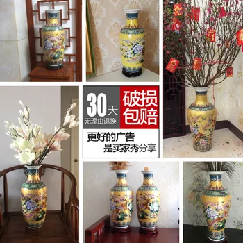 Keramikos vaza apdaila kambario gėlių vazos, vazos iš naujo Kinų stiliaus apdaila Namo Apdailą fazanas