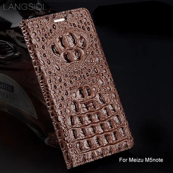 Wangcangli natūralios odos apversti telefoną atveju Krokodilas atgal tekstūros ForMeizu M5note Visi-rankų darbo telefono dėklas