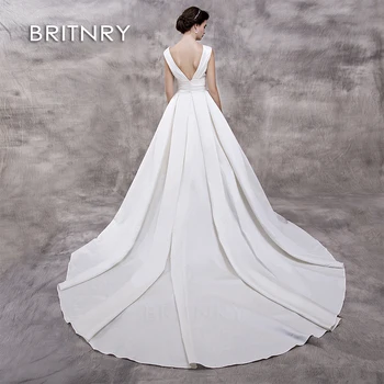 BRITNRY Naujas Romantiškas V Kaklo Elegantiškas Princesė Vestuvių Suknelė 2020 Dėmių S Kamuolys Suknelė vestido De Noiva