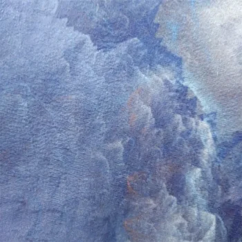 3D, abstraktūs trimatis spalvingas debesys Mėlyna auksinė balta miegamojo kambarį Kristalų aksomo kilimas