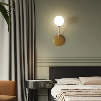 Nordice wandlamp medienos miegamojo eilėje valgomasis lampara sumalti cabecero de cama