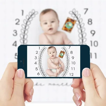 UmaUbaby Animacinių Filmų Modelis Kūdikių Etapas Foto Rekvizitai Fone Antklodės Žaisti Kilimėliai Fone Audinio Kalendoriaus Foto Priedai