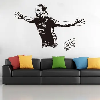 Zlatan Ibrahimovic Švedijos Švedijos Futbolo Žaidėjas Decal Siena Lipdukas Nuotrauką Lipdukas Dekoras Freskos 5614