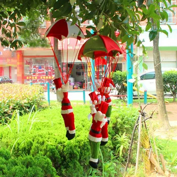 Kalėdų Santa Claus Parašiutu Pakabukas Namų Lubų Apdaila Sniego Naujųjų Metų Kabo Kalėdinė Dekoracija