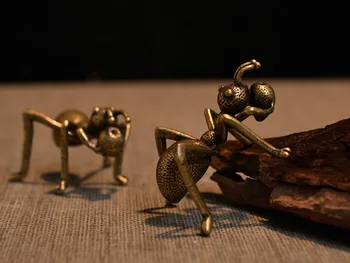 Grynas bronzos Mini ant, smilkalų įdėklai, rankdarbių papuošalai, arbatos rinkiniai priedų