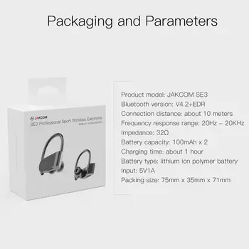 JAKCOM SE3 Sporto Belaidės Ausinės Naujas produktas, kaip soundcore gyvenimo p2 funda galaxy pumpurai plius ausies m40 20 pro ausinės