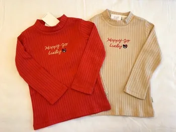 Presell spalio 7 Vaikai megzti megztinis raudona smėlio spalvos, mielas pyplys vaikai, mergaitės ir berniukai, mezgimo viršūnės