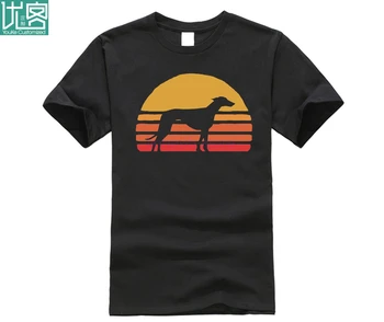2020 metų Vasaros Mados Karšto Pardavimo Retro Saulės Kurtas Siluetas t-shirt, Derliaus Tee Marškinėliai Šunų Mylėtojai Tee Marškinėliai