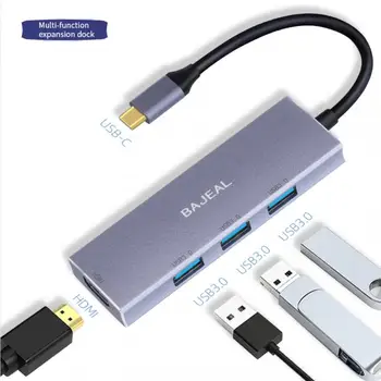 Mosible Skirstytuvo Tipą-c-HDMI-suderinama 4-in-1 Docking Station USB 3.0 HUB HDMI Adapteris Dock Tipo C Iki Kelių USB Priedai
