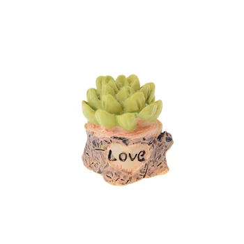 1PCS Mini Lėlių Sultingi augalai Žaliųjų Augalų Miniatiūriniai Lėlių Bonsai Ornamentu Augalų Puodą Pasakų Dekoras
