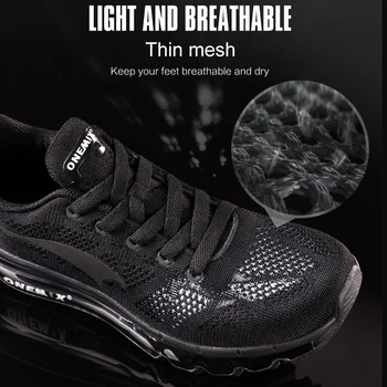 Onemix vyrams sportiniai bateliai oro pagalvės batai vasaros ultra light amortizatorius plaukioja linija megzti sportiniai bateliai, lauko bėgimo bateliai
