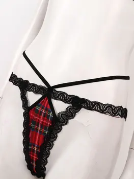 Seksualus Moteriški Dviejų dalių Egzotinių Rinkiniai apatinis Trikotažas Kostiumas Bailys Kostiumai Pledas Tuščiaviduriai Iš Liemenėlė su G-String Kelnaičių Povestuvinės Sleepwear