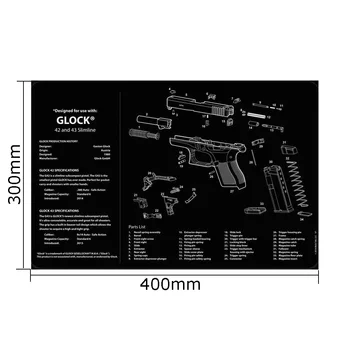 Ginklų Valymo Gumos Kilimėlis Taktinis Aksesuaras Beretta PX4 Pelės Padas Gen5 Glock 1911 P320 Pelės kilimėlis AR15 AK47