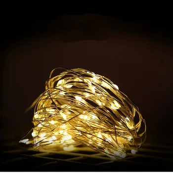 1-5M LED String Žibintai Varinės Vielos Pasakų žibintai Naktį Šviesos Kalėdinė Girlianda Kambario, Miegamojo, Vestuvių Patalpų Papuošimas Lempos