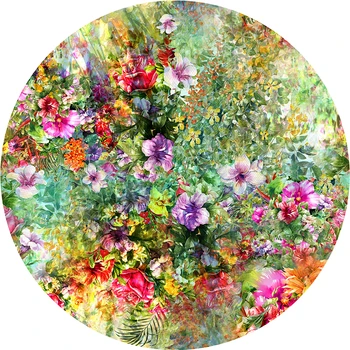 Apvalus ratas fone kūdikių dušas, fonas, Spalvingas aliejaus tapybai gėlės vestuves dekoro elastinga 3 cilindrų apima YY-301