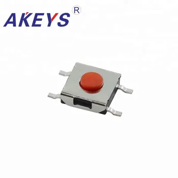 200PCS TS-E004 6.2*6.2 Akimirksnį tact switch 4 pin SMD/SMT tipas red top mini jungiklis