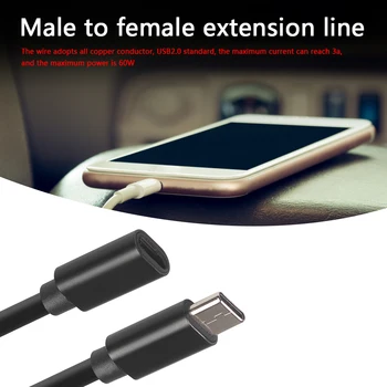Tipas-C, Vyrų ir Moterų ilgiklis Praktiškas Daugiafunkcinis Patvarus 480Mbps USB C Maitinimo šaltinis Įkrovimo Laidas