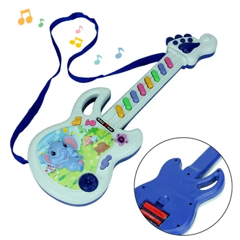 1Pcs Vaikai Plėtros Muzikos Instrumentas Gitara Žaislas Vaikams elektrine Gitara, Žaislai, Pramogos Vaikams, Muzikiniai vaikų Žaislų Atsitiktine Spalva