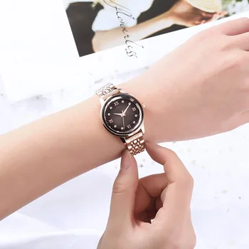 IBSO Prekės ženklo Moterų Kvarciniai Laikrodžiai Mados Prabangių Turas kalnų krištolas Rose Gold Žiūrėti Ponios Nerūdijančio Plieno Laikrodis Montre Femme