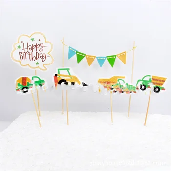 1 vnt. naujos Spalvos flagcake topper gimtadienio tortas dekoravimo, kūdikių dušas vaikams, gimtadienio, vestuvių naudai prekes