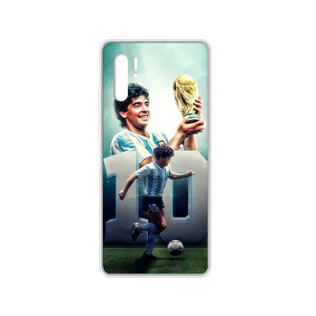 Maradona Argentinos Futbolo žvaigždė Skaidrus Telefoną Atveju HUAWEI nove 5t p 8 9 10 p20 30 p40 P pro Smart 2017 2019 Z lite