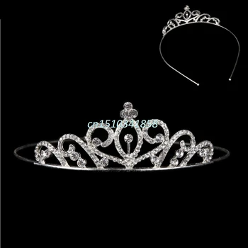 4 Stilius Elegantiškas Vestuvių Nuotakos Rožančiai Kalnų Krištolas Crystal Crown Inscenizacija Prom Plaukų Lankelis #Y51#