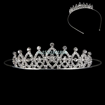 4 Stilius Elegantiškas Vestuvių Nuotakos Rožančiai Kalnų Krištolas Crystal Crown Inscenizacija Prom Plaukų Lankelis #Y51#