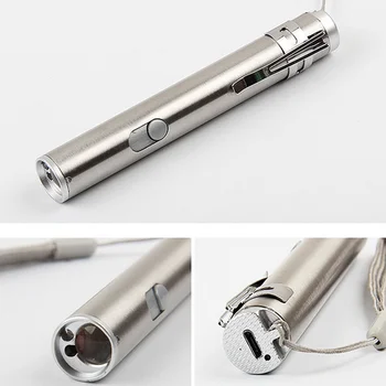 Naujas 3 in1 Mini USB Įkraunamas LED Lazeris UV Žibintuvėlis, Rašiklį, Žibintuvėlį Daugiafunkcį Lempos ALI88