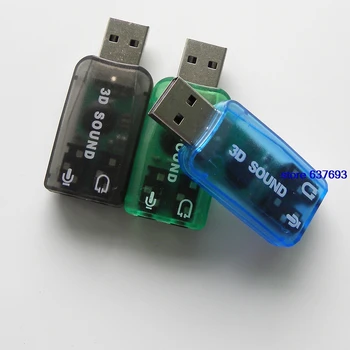 Virtualus 5.1 USB Garso Virtualios Kortelės CM108 Chipset USB, Mikrofono ir Ausinių Lizdas