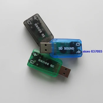 Virtualus 5.1 USB Garso Virtualios Kortelės CM108 Chipset USB, Mikrofono ir Ausinių Lizdas