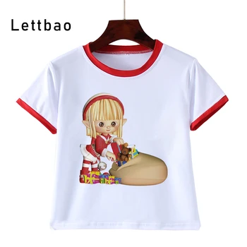 Linksmų Kalėdų Mados Vasaros Anime Marškinėliai Vaikų Vaikai Tshirts Viršūnes Hip-Hop Marškinėliai 2020 Vaikiškų Drabužių