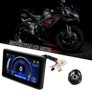 Universalus Motociklas Spalvotas LCD Ekranas Multi-Funkcija Prietaisų skydelis Pakeičiamas 12V Skaitmeninis Speeeter Ekranas Instru