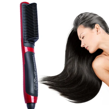Plaukai Tiesūs Elektros Plaukų ištiesinimo priemonės, Garo, Karšto Šukos Barzda tiesinimo priemonė Styler Šepetys Plaukų Formavimo Priemonės Moterims