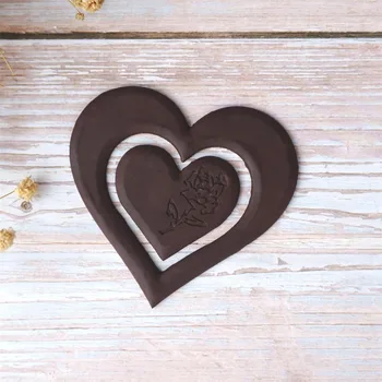 Du meilės ir rožių formos Non-stick Silikono Šokolado Pelėsių Ledo Formų Torto Formos Bakeware Kepimo Įrankiai