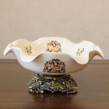 Vaisių dubuo Europoje tipas atkurti senovės būdų yra didelis vaisių dėklas Naujas Kinų stiliaus prancūzijos dekoratyviniai amatų arbatos stalo