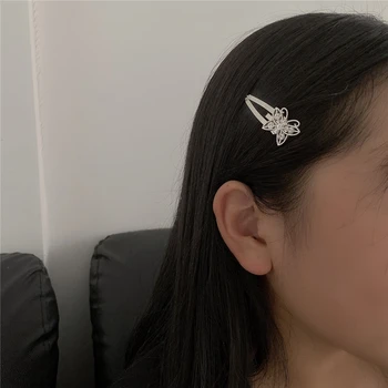 1PC Harajuku Derliaus Gotikinio Metalo Išpjovą Drugelis Plaukų Įrašą Moterų, Mergaičių Egirl Plaukų Modeliavimo Estetinės Priedai Įrankis
