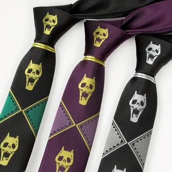 Japonų vyrai ryšius naujovė kaukolė juoda tingus užtrauktukas kaklaraištis necktie 2400 adata, medvilniniai vyrų dovana