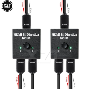 1080P 4Kx2K HDMI Switcher 2 Prievadai Bi-directional Vadovas 2x1 HDMI AB Jungiklis HDCP Tranzitinio Palaiko 4K 3D