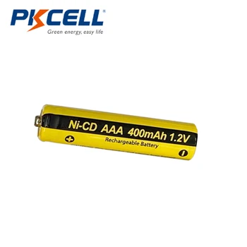 15vnt PKCELL NICD baterija 1.2 V AAA 400mah Įkraunamas Baterijas mygtuką viršuje, žolės pjovimo,saulės vejos lempos