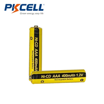 15vnt PKCELL NICD baterija 1.2 V AAA 400mah Įkraunamas Baterijas mygtuką viršuje, žolės pjovimo,saulės vejos lempos