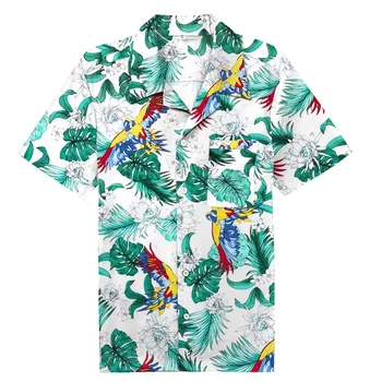 Vyrų Marškinėliai Vasaros Atsitiktinis Trumpas Rankovės Phoenix Modelis Havajų Marškinėliai Vyrams Medvilnės Didelis Dydis Gėlių Marškinėliai Vyrams Aukštos Kokybės US dydis