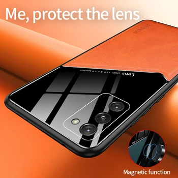 Prabanga Silikono Automobilių Magnetinis Laikiklis Telefono dėklas, Skirtas Samsung Galaxy Note, 20 A71 A51 A70 A10-Ultra plonas Odos apsauginis Dangtis