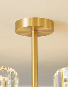 Prabangus LED Šviestuvai vario Kristalų dega Gyvenamasis kambarys, Virtuvė, Miegamasis Minimalistinio Liustra Kabo Lempa