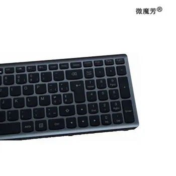 Belgija BŪTI klaviatūra Lenovo Ideapad Z710 U510 nešiojamojo kompiuterio klaviatūra sidabro spalvos rėmas