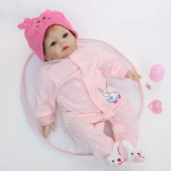 24inch/57cm Unisex Atgimsta Kūdikių Lėlės Puikus Realistiškas Reborn Baby Doll Vinilo Silikono Rankų darbo Tikroviška Modeliavimas Baby Doll