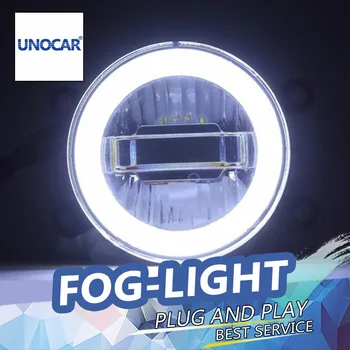UNOCAR Automobilių Stilius Angel Eye Priešrūkinis Žibintas, už Peugeot 408 LED DRL Šviesos važiavimui Dieną Didelis Mažas Šviesos Rūko Automobilių Priedai